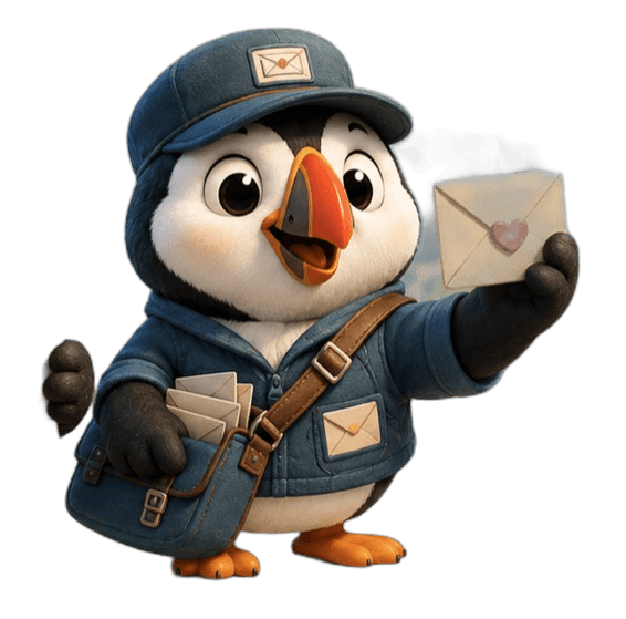 Courier, the Communication Puffin.