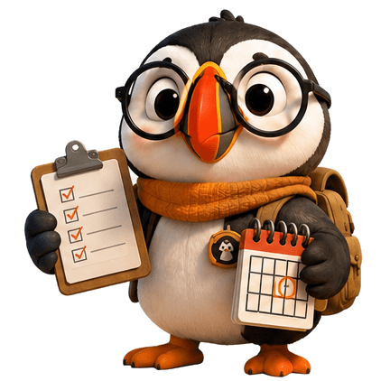 Penny, the Planner Puffin.
