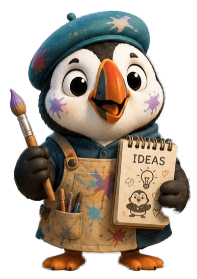 Spark, the Creative Puffin.